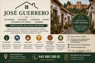 Electricidad, fontanería y albañilería