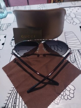 Gafas de Sol Gucci Aviador plata y rojo VINTAGE