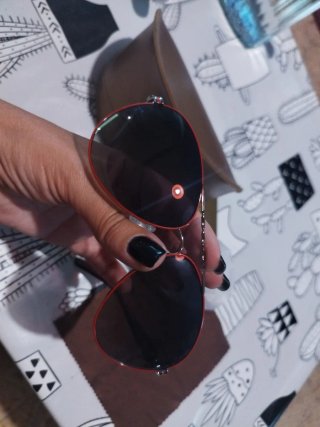 Gafas de Sol Gucci Aviador plata y rojo VINTAGE