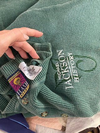 Chaqueta Michael Jackson Vintage Flash Verde