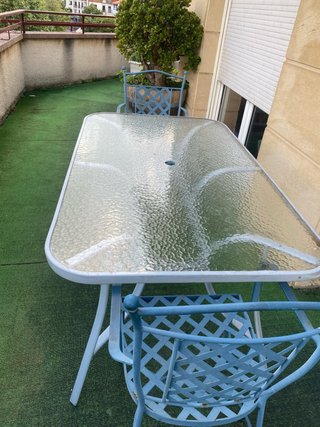 Mesa Terraza Metal y Cristal