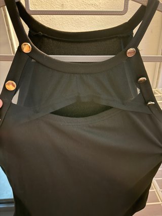 Body Skue Curve Negro Tul y Botones Dorados