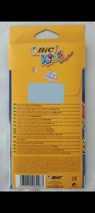 3 Cajas Lápices Colores BIC KIDS. Sin abrir.