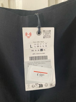Pantalón Zara bombacho negro