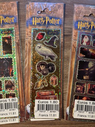 Lote 4 pegatinas Harry Potter vintage  2001