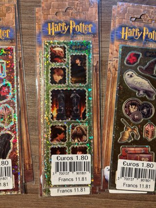 Lote 4 pegatinas Harry Potter vintage  2001