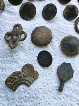 Lote objetos antiguos para limpiar