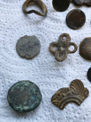 Lote objetos antiguos para limpiar