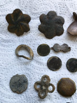Lote objetos antiguos para limpiar