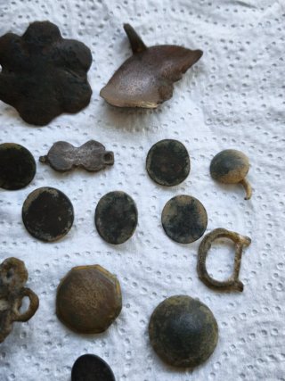 Lote objetos antiguos para limpiar