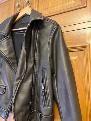 Cazadora Biker Bershka Negra
