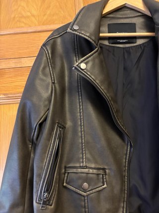 Cazadora Biker Bershka Negra