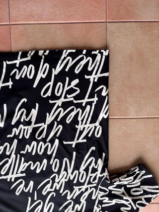 Camiseta Lefties Negra Estampada Talla M