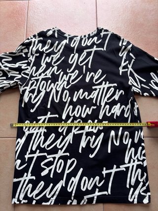Camiseta Lefties Negra Estampada Talla M