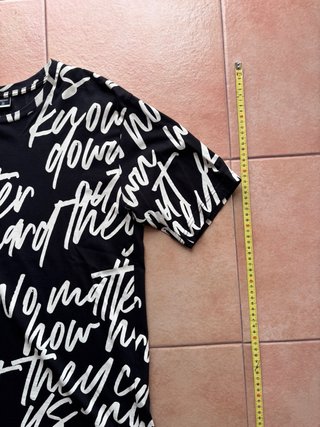 Camiseta Lefties Negra Estampada Talla M