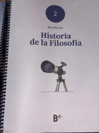 Historia de la Filosofía, 2 bachillerato