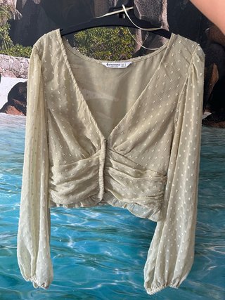 Blusa Stradivarius Talla S verde