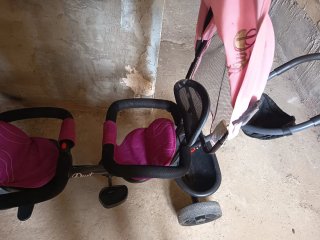 Triciclo Doble Rosa y Morado