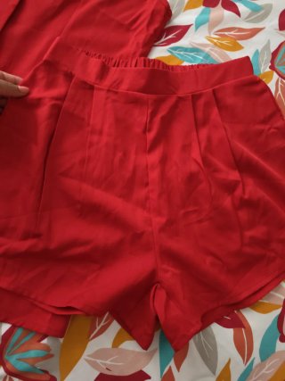 Conjunto Verano Rojo Traje Corto