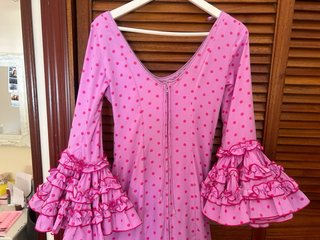 Traje de flamenca volantes lunares talla S