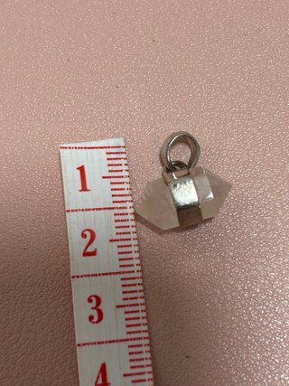 Colgante Cuarzo Rosa Plata