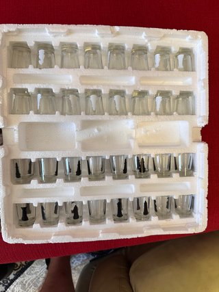 Set bicchieri scacchi