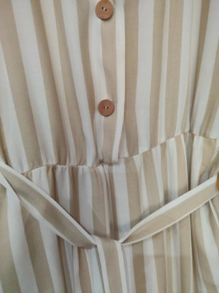Mono rayas beige y blanco Talla XL