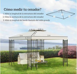Techo Repuesto Cenador 3x3m Beige