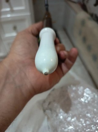 Porcelana alemana S.XIX 30 cm sellada K.M