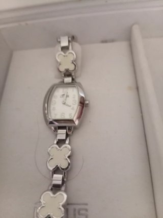 Reloj Lotus Comunión Plata y Blanco