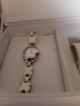 Reloj Lotus Comunión Plata y Blanco