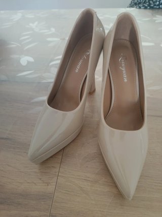 Scarpe con tacco 11 cm rosa cipria