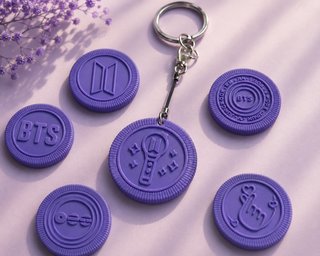 Llavero Oreo x BTS Morado