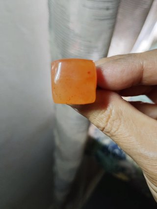 Anillo Vermeil Oro Cornalina Naranja