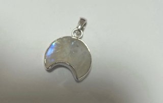 Colgante Luna Piedra Luna Azul Blanco