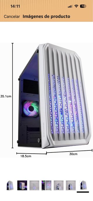 Gabinete Gamer Micro-ATX Blanco Mars Gaming
