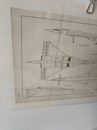 Stampa disegno tecnico Aereo TU-144