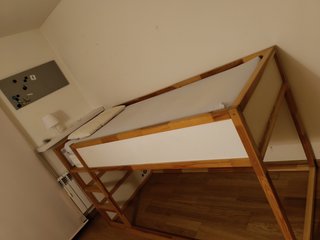 Cama litera juvenil de madera de pino
