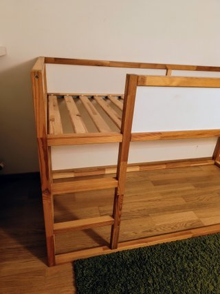 Cama litera juvenil de madera de pino