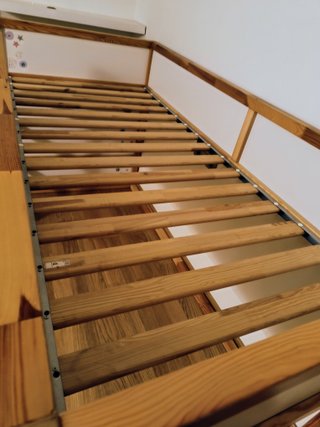 Cama litera juvenil de madera de pino