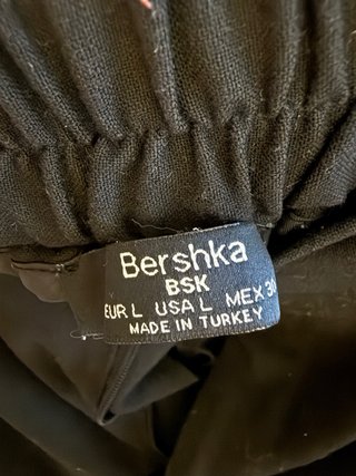 Pantalón Bershka negro vestir cintura elástica
