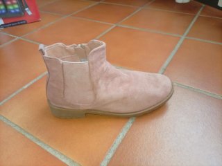 Botas bajas rosa con cremallera