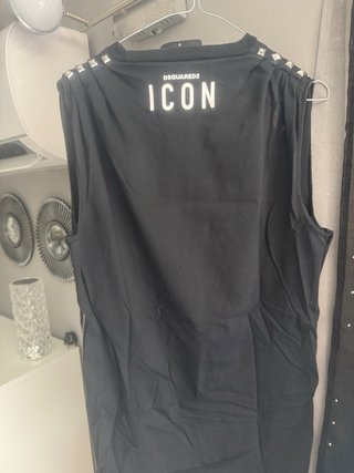 Maglia DSQUARED2 nera con aquila e bandiera USA