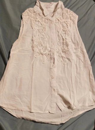 Camicetta smanicata vintage bianca