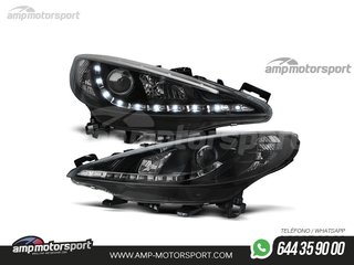 FAROS DELANTEROS LUZ DIURNA LED REAL DRL PARA PEUGEOT 207