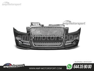 PARAGOLPES DELANTERO PARA AUDI A4 B7 LOOK RS4 CROMO CON PDC Y SRA