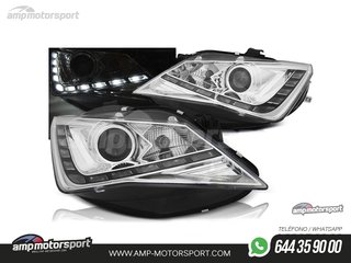 FAROS DELANTEROS LUZ DIURNA LED REAL DRL PARA SEAT IBIZA 6J