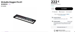 M-Audio Oxygen Pro 61 Teclado MIDI + Soporte