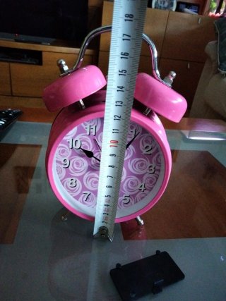 Sveglia rosa con campane