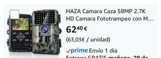 Camara Fototrampeo con Micro SD 32GB (PRECINTADA)